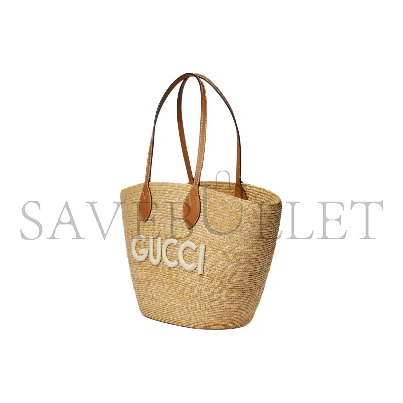 GUCCI MEDIUM LEATHER TRIM TOTE BAG 779530 (29*26*18cm)